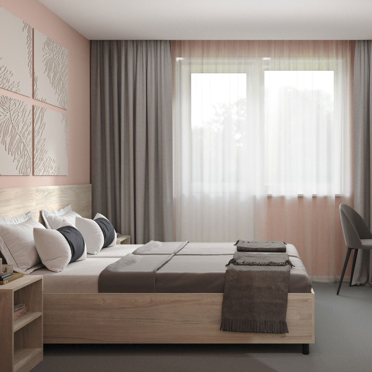 Номер Лайт с кроватями на металлокаркасе