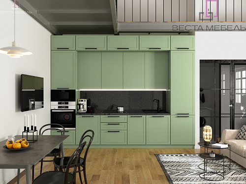Кухня Алея мятного цвета
